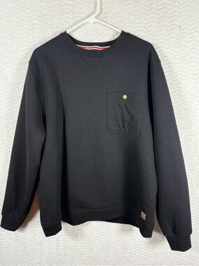 Coleman Black Crewneck Sherpa insideSweater with Chest Pocket